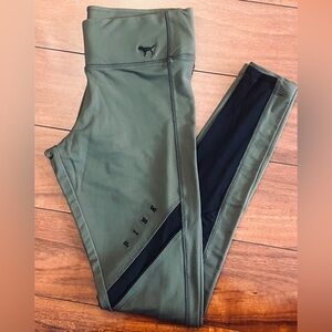 PINK Victoria's Secret Green and Black Leggings